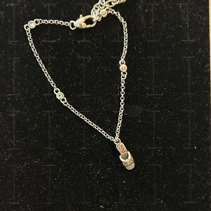 Brighton Silver Flip-Flop Charm Necklace